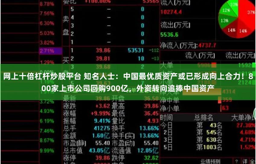 网上十倍杠杆炒股平台 知名人士：中国最优质资产或已形成向上合力！800家上市公司回购900亿，外资转向追捧中国资产