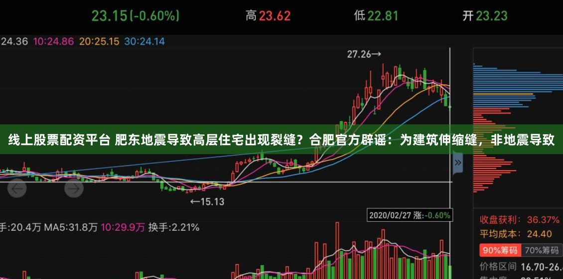线上股票配资平台 肥东地震导致高层住宅出现裂缝？合肥官方辟谣：为建筑伸缩缝，非地震导致