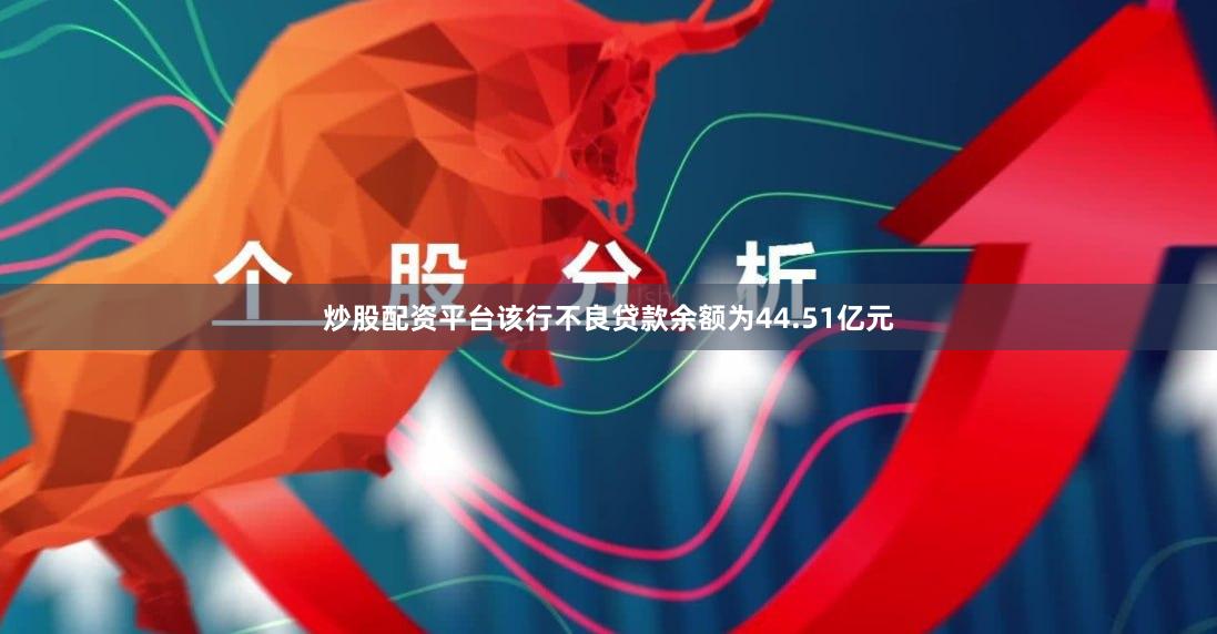 炒股配资平台该行不良贷款余额为44.51亿元